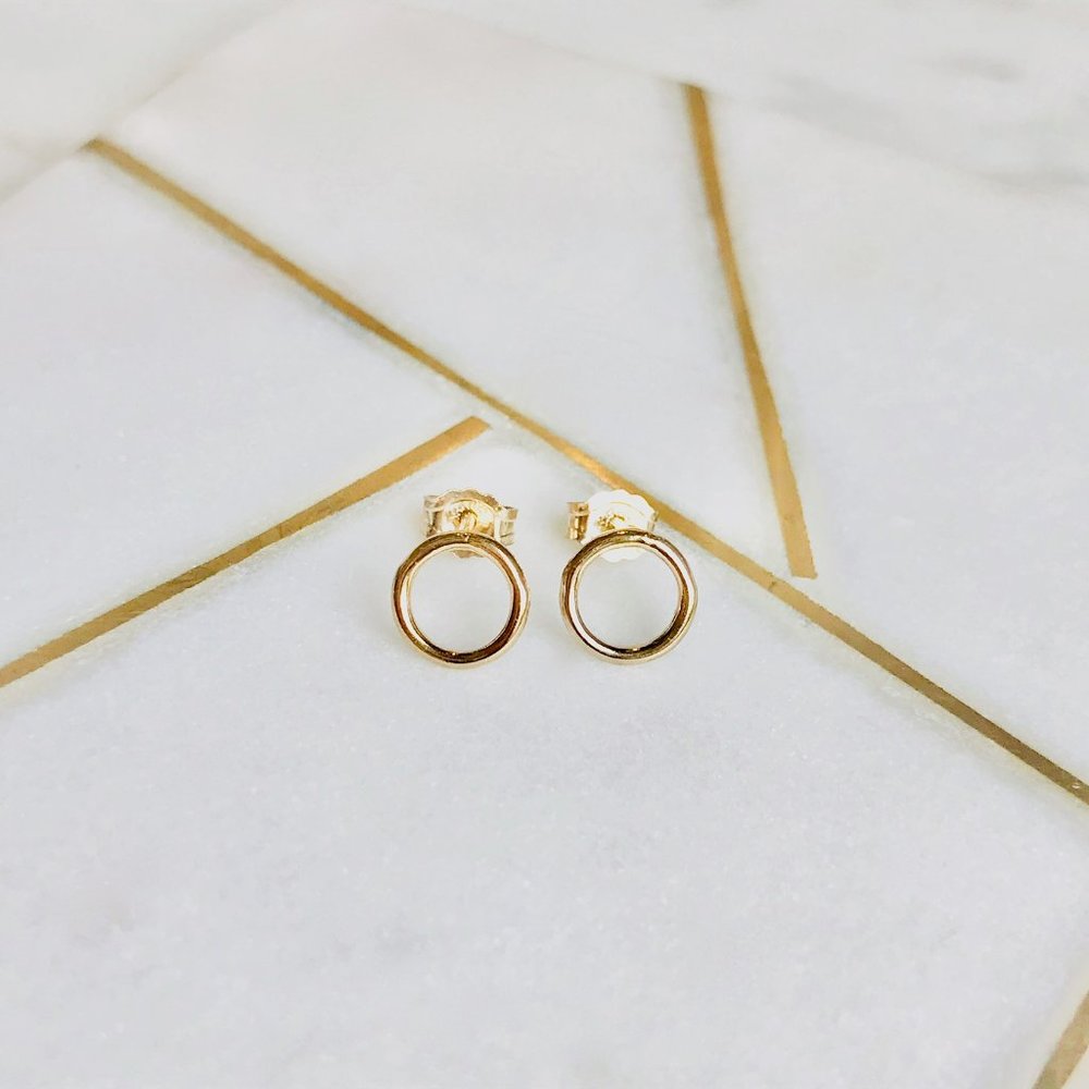 14K gold-filled circle earrings